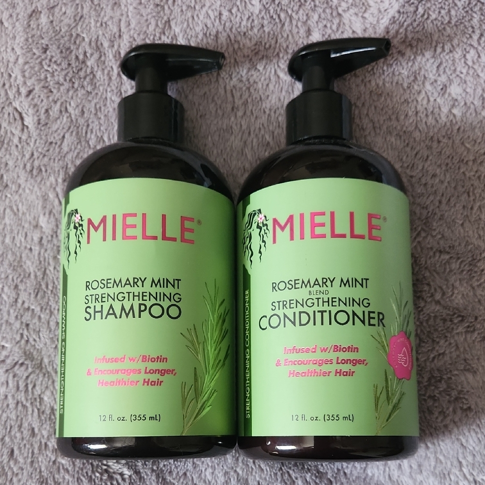 Mielle Rosemary Mint Strengthening Shampoo and Conditioner